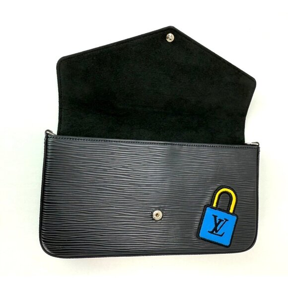 Louis Vuitton Felicie Pochette Limited Edition Patchwork Black Epi Leather Cross - Picture 8 of 13